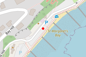 Map showing St Margaret's Bay