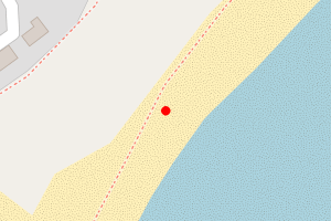 A map showing the Port Eynon Bay beach stretch plotted on it