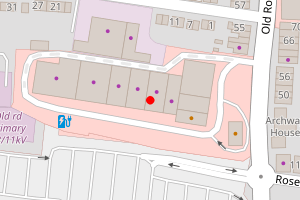 Map showing Clacton on sea