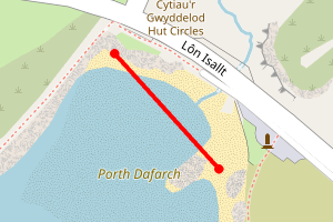 Map showing Porth Dafarch
