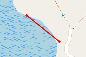 Map showing Carrick Bay