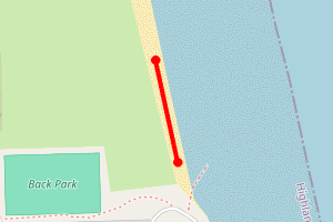 Map showing Embo Beach