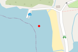 Map showing Scourie Beach