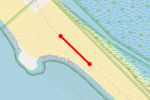 Map showing Hurst Beach