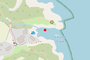 Map showing Church Cove