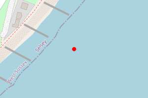 Map showing Selsey East Beach D