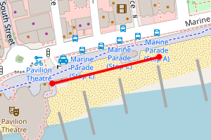 Map showing Worthing (Pier to Pool)