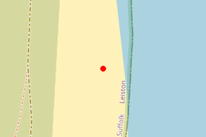 Map showing Sizewell Beach North
