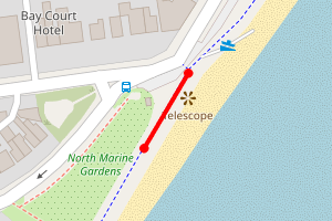 Map showing Bridlington North Sands (Sands Lane)