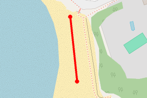 Map showing Daymer Bay north - car park end