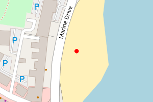Map showing Rhos-On-Sea