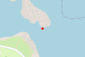 Map showing Fifeness Beach (Fluke Dub)