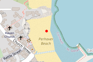 Map showing Gorran Haven