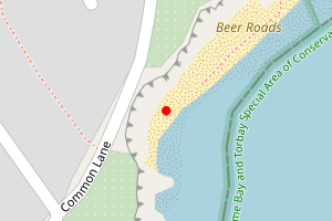 Map showing Beer Beach
